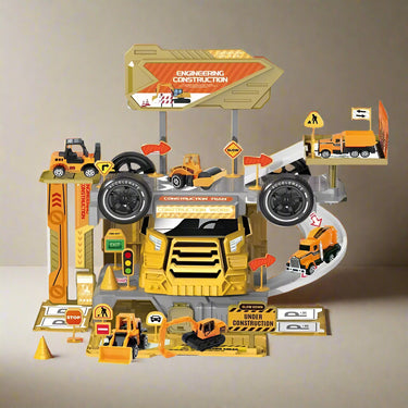 DIY 2 IN 1 TRUCK TRACK FOR CARS CONSTRUCTION - 46PCS